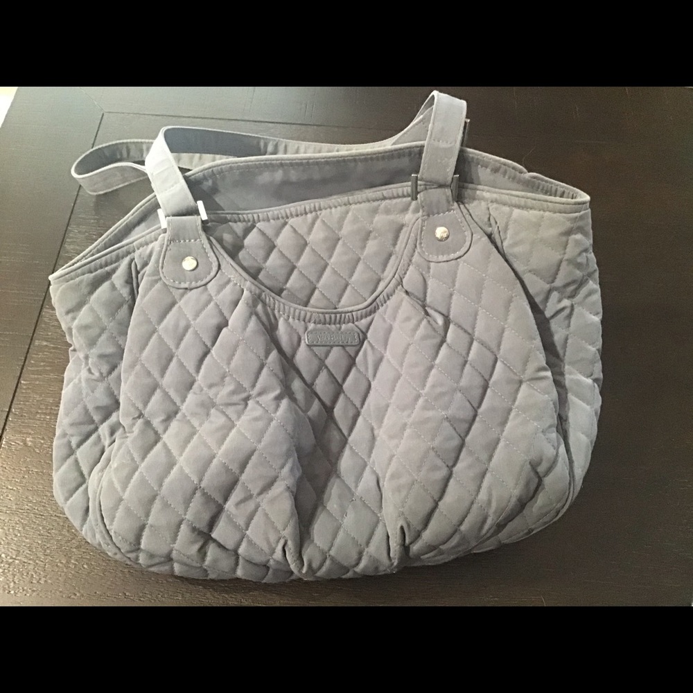 Vera Bradley Pleated Tote - Carbon Gray
